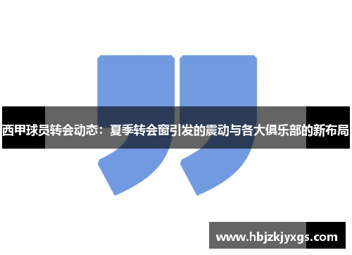 西甲球员转会动态:夏季转会窗引发的震动与各大俱乐部的新布局 西甲球员转会动态:夏季转会窗引发的震动与各大俱乐部的新布局